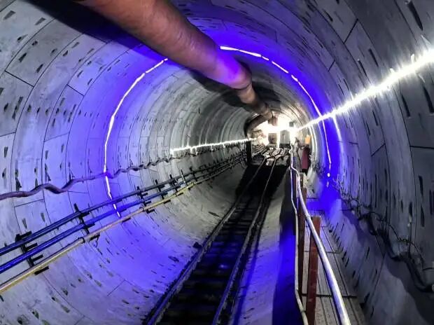 迎宾水厂进厂原水管工程顺利通水